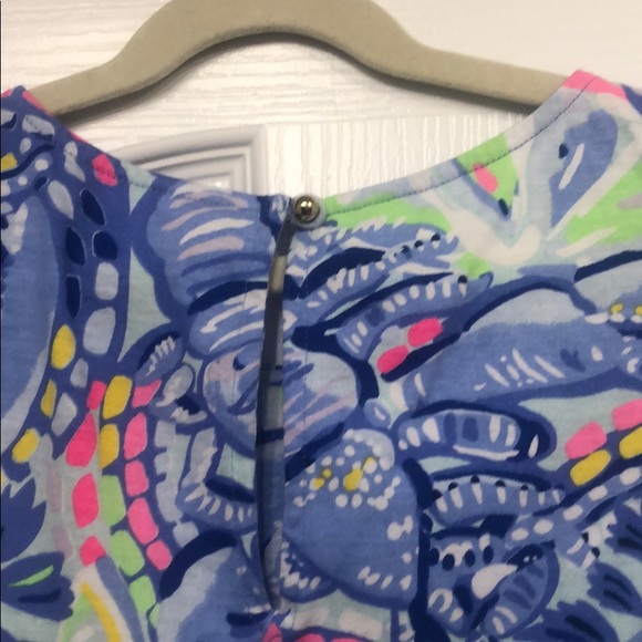 Lilly Pulitzer Girls' Azel Ruffle Romper Blue - Picture 4 of 5